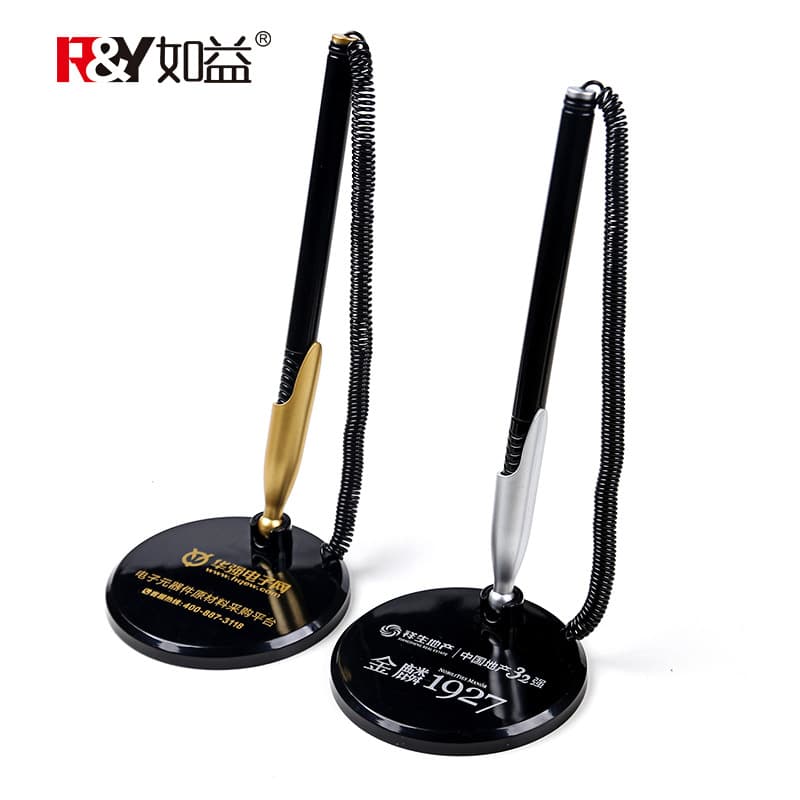 Custom Logo Counter Pen, Made-to-Order Adhesive Fixed Desktop Ballpoint Pen, Bank Office Sign Pen Ordering