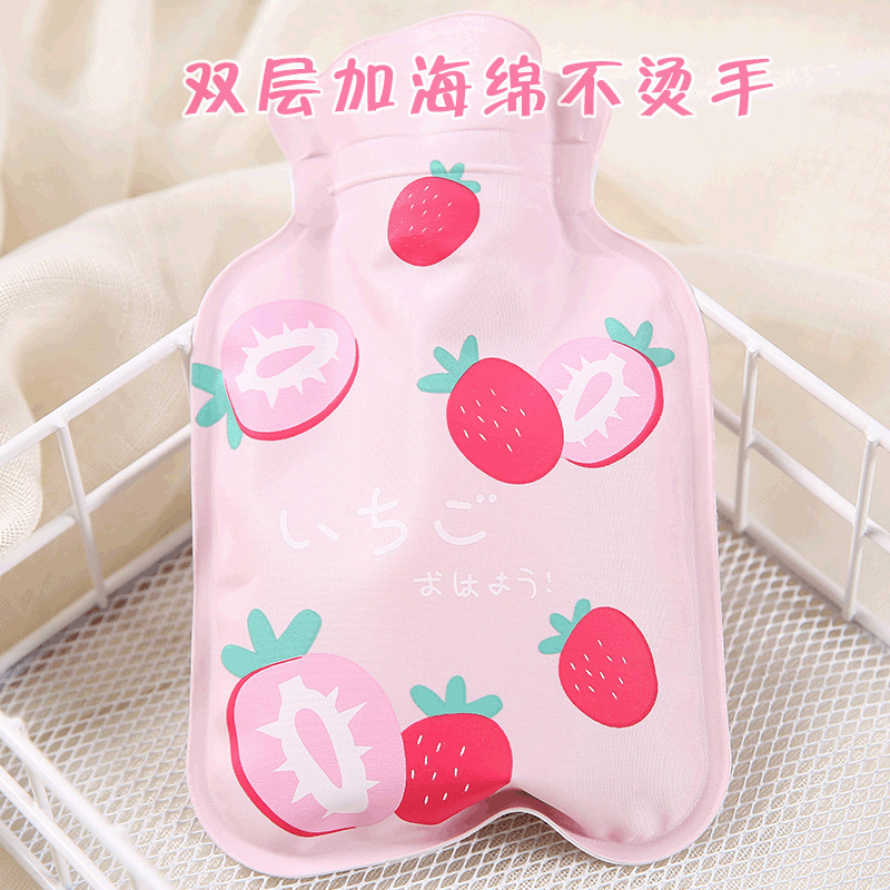 Source factory patterned leak-proof refillable hot water bags, cartoon mini double-layer thick student children hand warmers