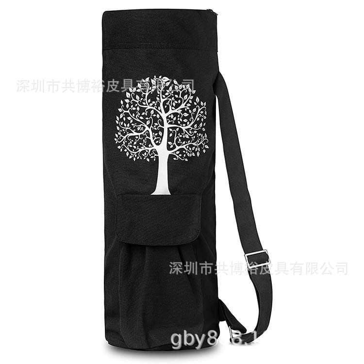 Factory-customized cross-border best-selling premium yoga bag, waterproof canvas yoga mat bag, large capacity fitness mat storage bag.
