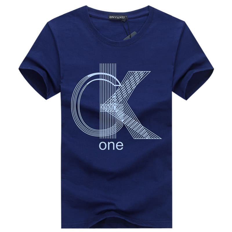 2020 New Men's Summer Short Sleeve T-Shirt, Slim Fit Cotton Tee, Round Neck, Trendy Style, Wholesale