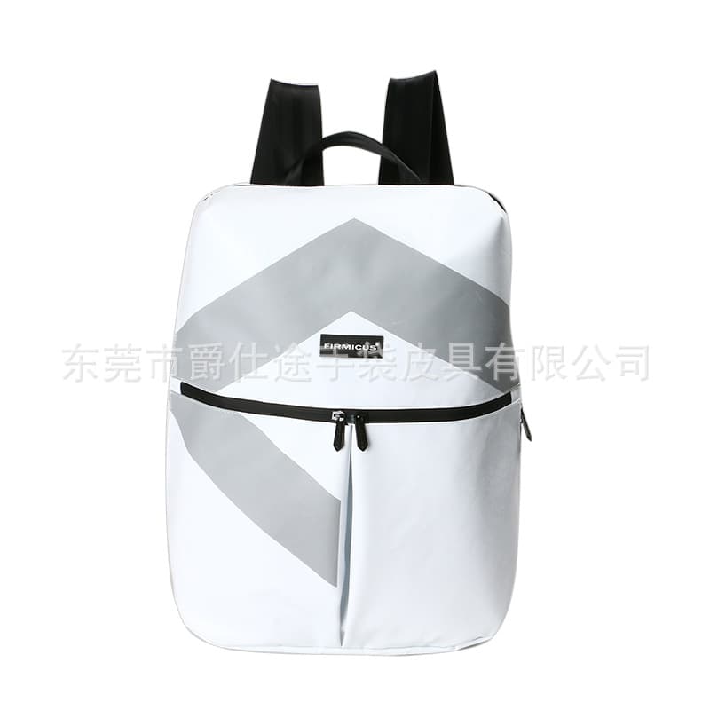 European and American style creative truck tarpaulin backpack, eco-friendly waterproof PVC mesh backpack, fashionable tent material backpack.