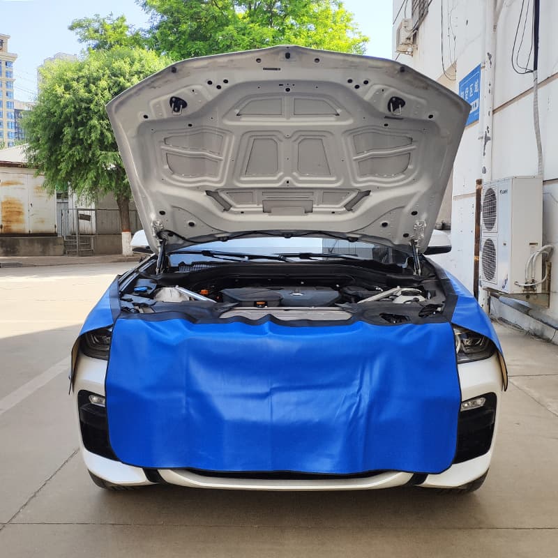 Customizable Three-Piece Car Fender Protection Cloth Set with Washable Leather and Logo Advertising