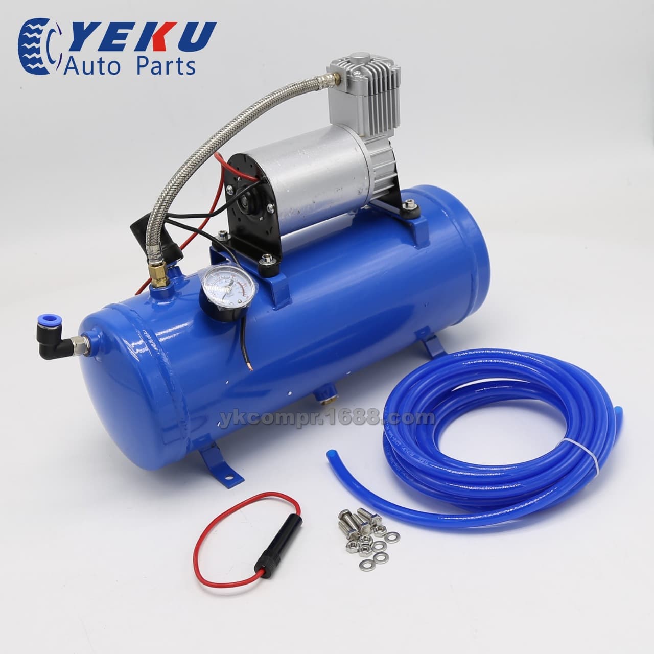 Car Modification Air Pump 12V 120psi Blue 6L Air Tank Air Compressor Vehicle Inflator