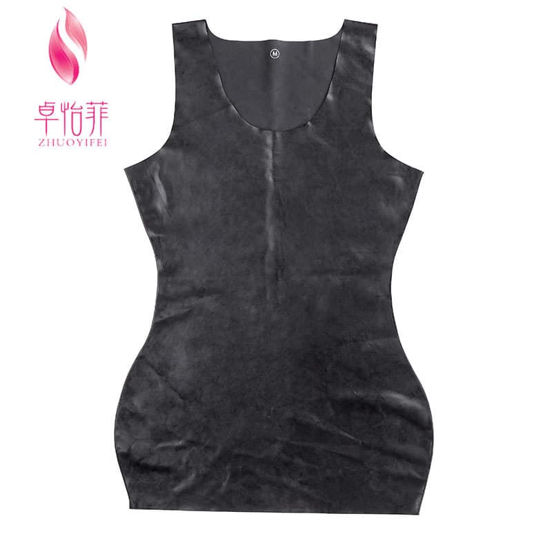 Supply of tight latex sexy short skirt European and American sexy dress leather slim fit adult women's dress