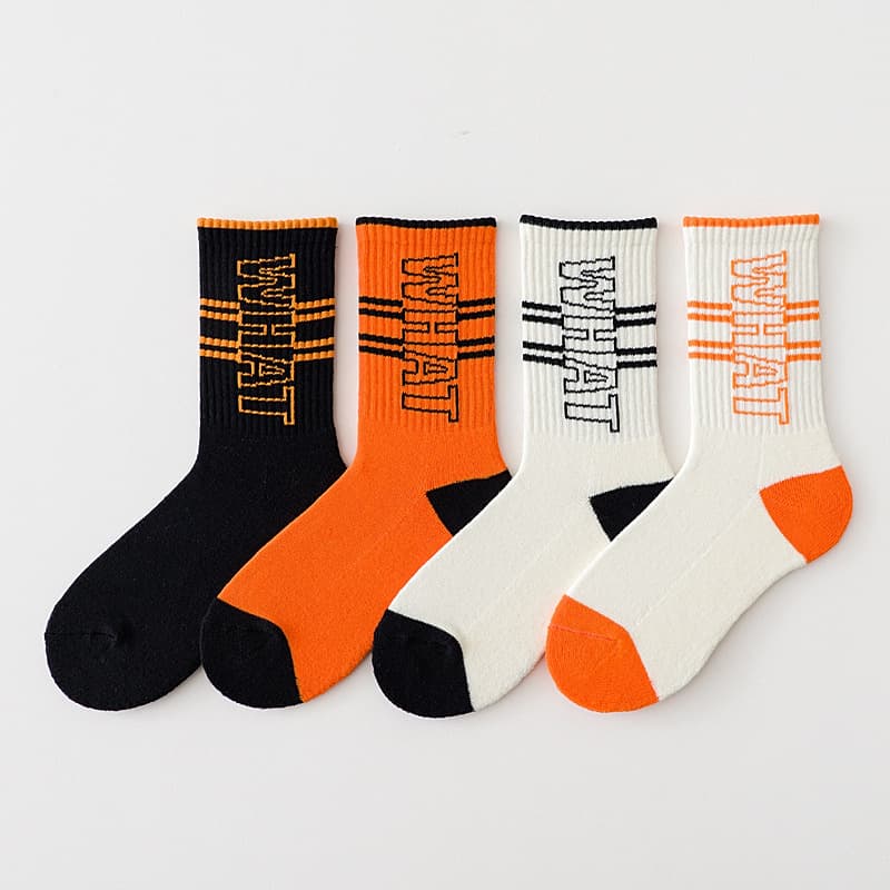 Men's New Thick Mid-Calf Terry Sports Socks for Fall/Winter, Fashion Brand European Loop Socks, Wholesale