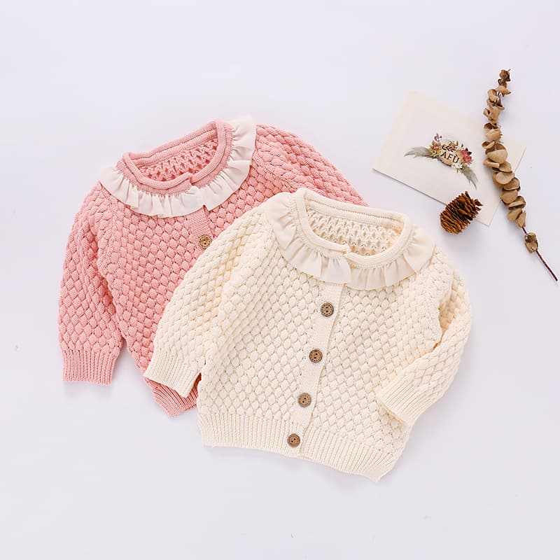 2025ins Autumn Infant Suit Girl Baby Sling Harness Jacket Two-piece Sweater Single Shot