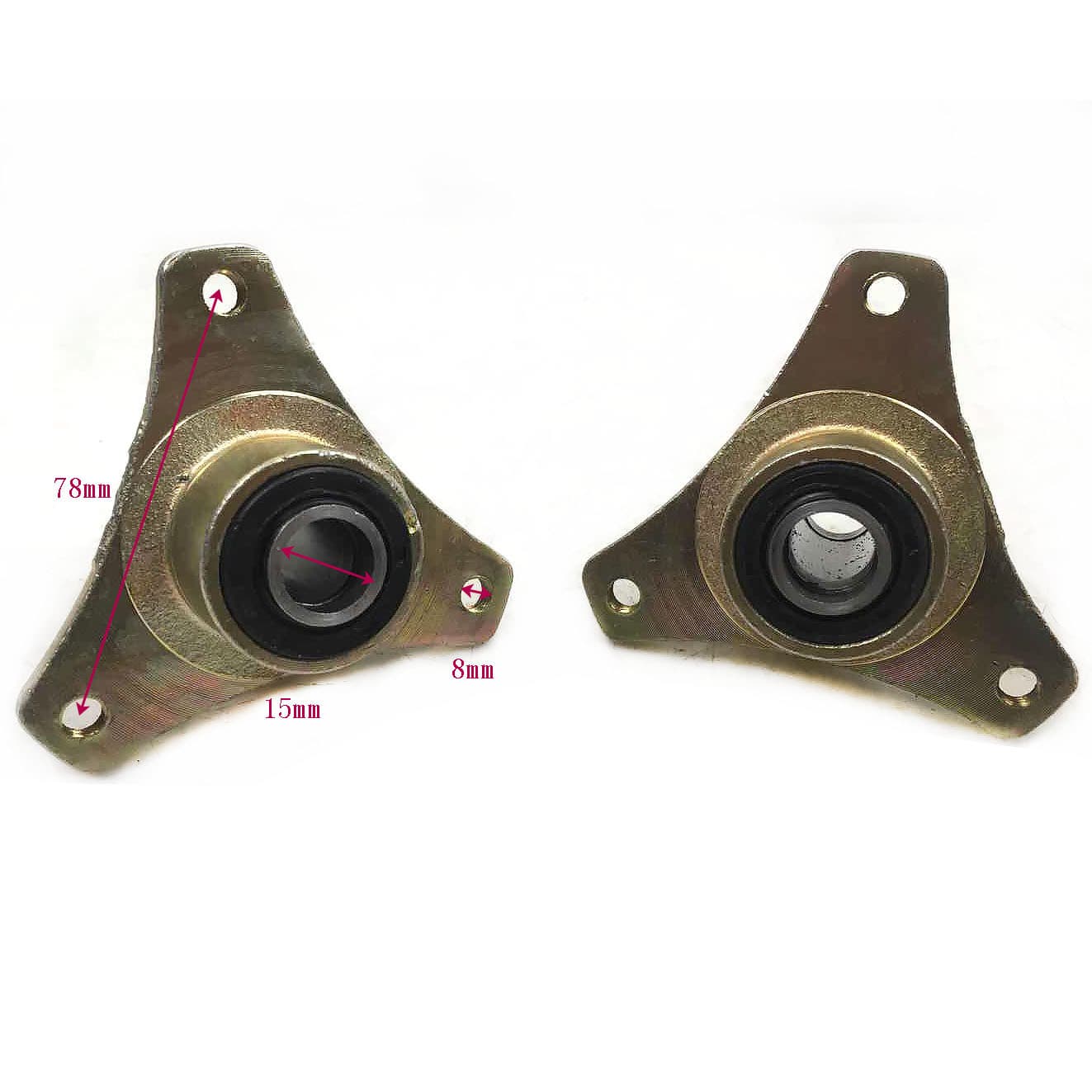 ATV Four-Wheel Sand Kart Modified Front Wheel Hub Fixed Seat Three-Hole Wheel Core Flange Seat Inner Hole 15mm