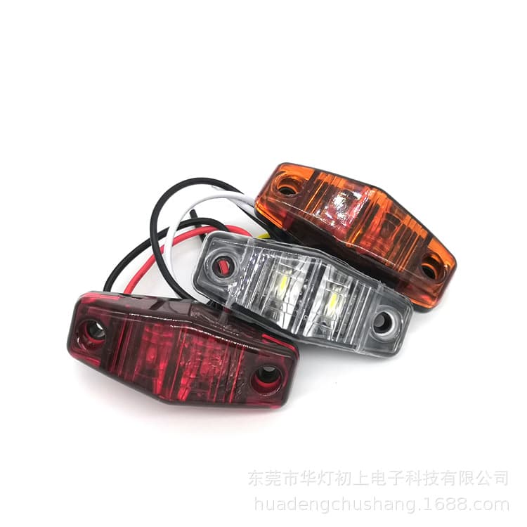Hot foreign trade truck Piranha 2LED side light truck warning light width light 24V turning headlight