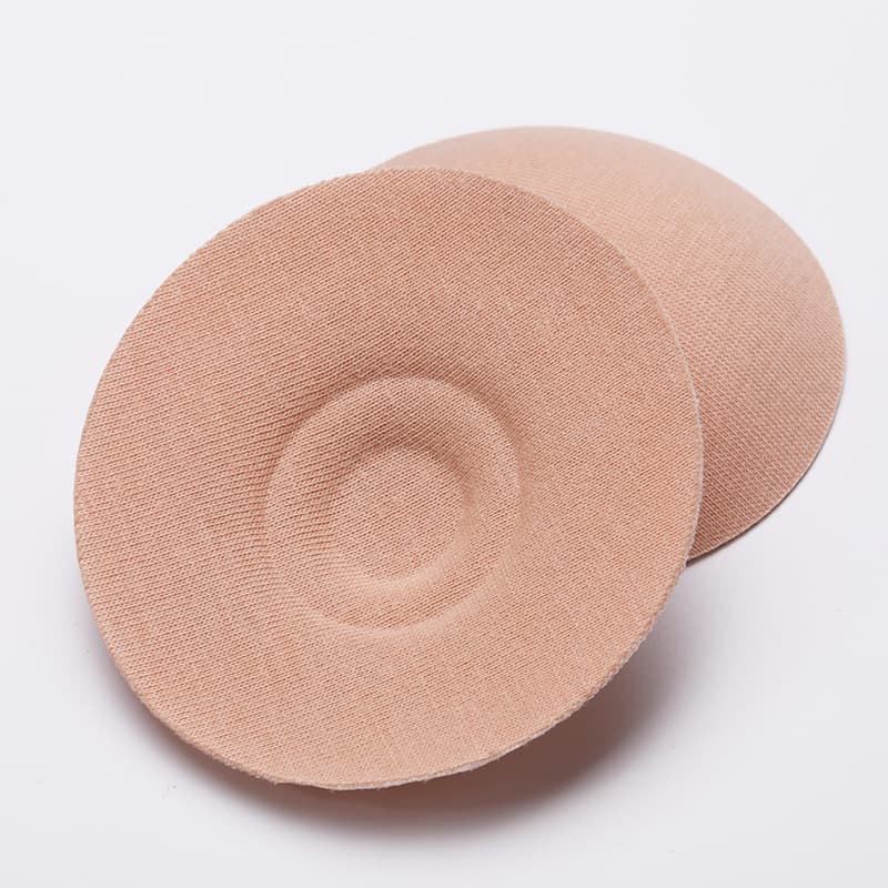 Non-slip, seamless, anti-nipple-show cotton breast pads with sponge padding, reusable and washable.