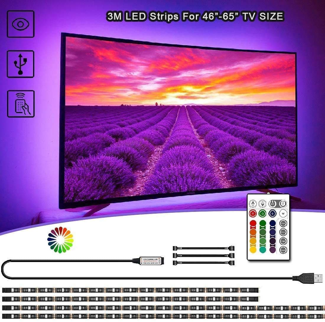 TV Background LED Strip Light 5V USB Light Bar 4-Piece LED Strip TV Background Light Kit