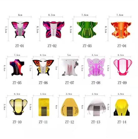Nail Phototherapy Extension Paper Holder Crystal Nail Holder Butterfly Paper Holder Nail Tool