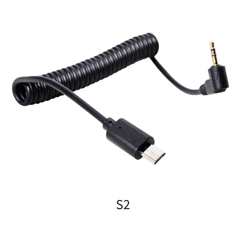 Zhiying DSLR Camera Shutter Cable for Electric Slider Connection, 2.5mm Jack Spring Cable C1C3N1N3S2