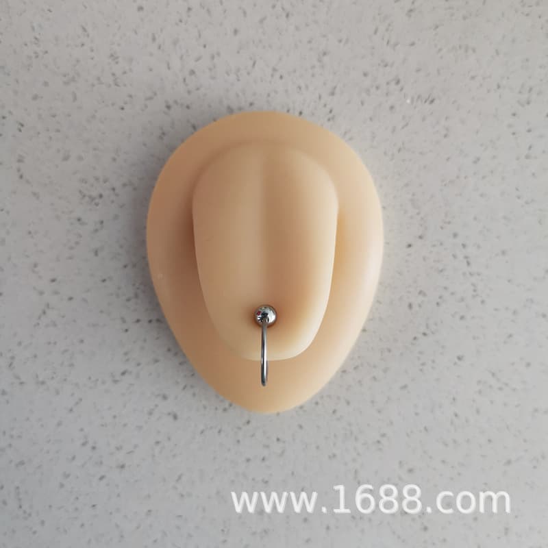 Soft Silicone Simulation Human Tongue Model Tongue Nail Display Puncture Piercing Practice Medical Display Props