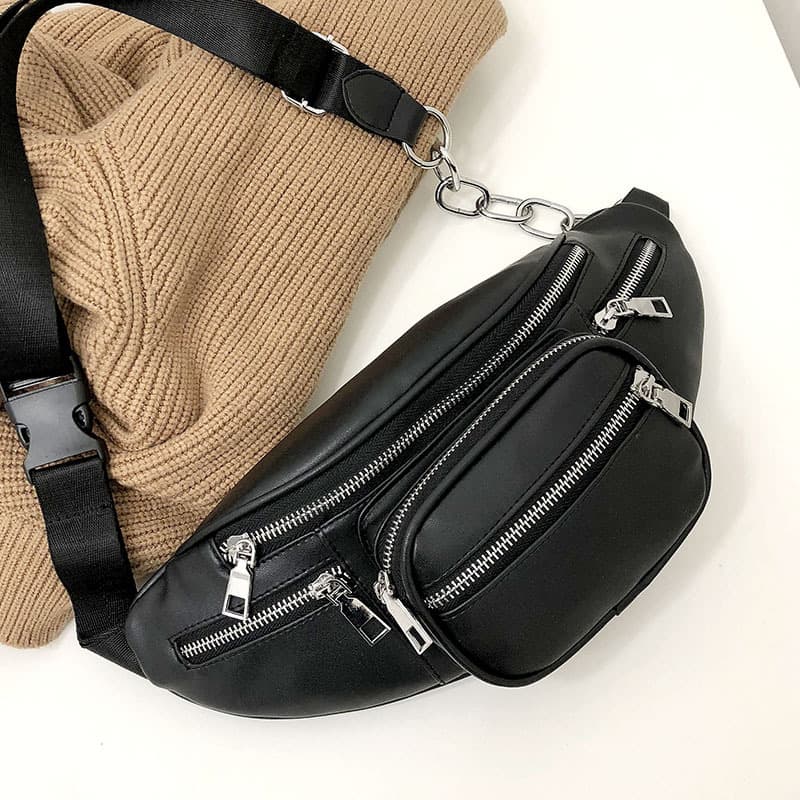 New Korean style cross-border women's bags, fashionable shoulder bag, crossbody bag, casual college style chest bag, waist bag, trendy.