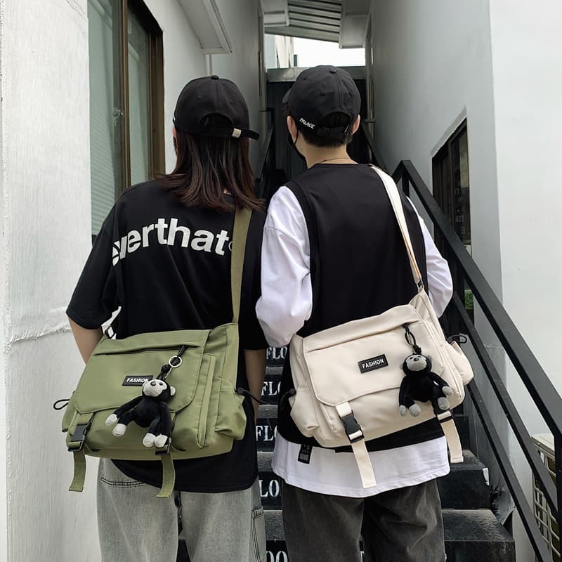 Ins Crossbody Bag Men Korean Version Simple Student Shoulder Bag Trendy Element Workwear Bag Large Capacity Factory Direct