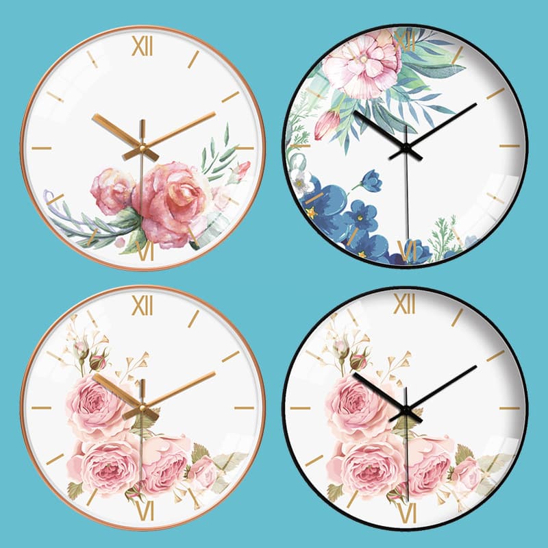 [14 inches 35CM] Nordic artistic creative modern simple home silent wall clock living room bedroom quartz clock