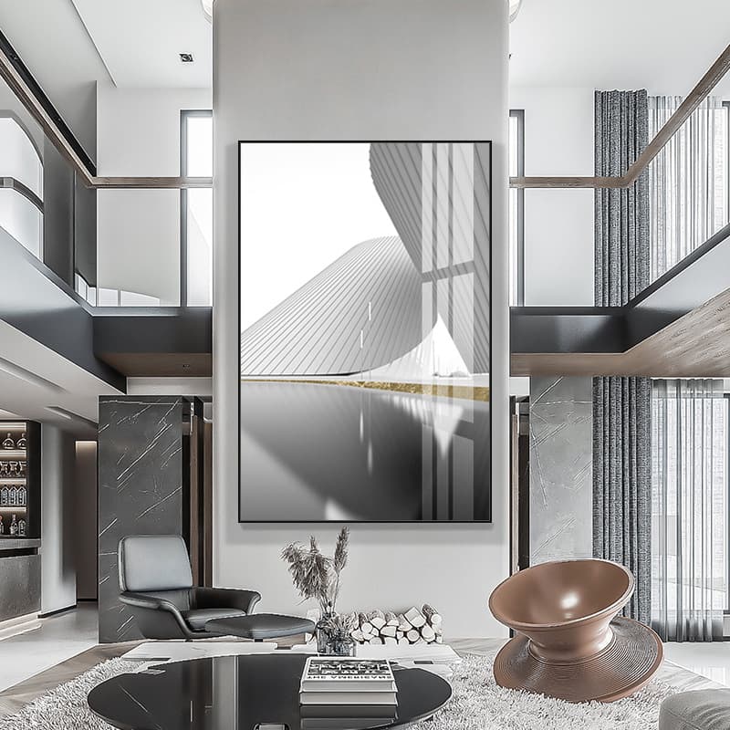 Modern Light Luxury Entryway Decorative Painting Abstract Corridor End Hanging Painting Hotel Showroom Large Living Room Painting