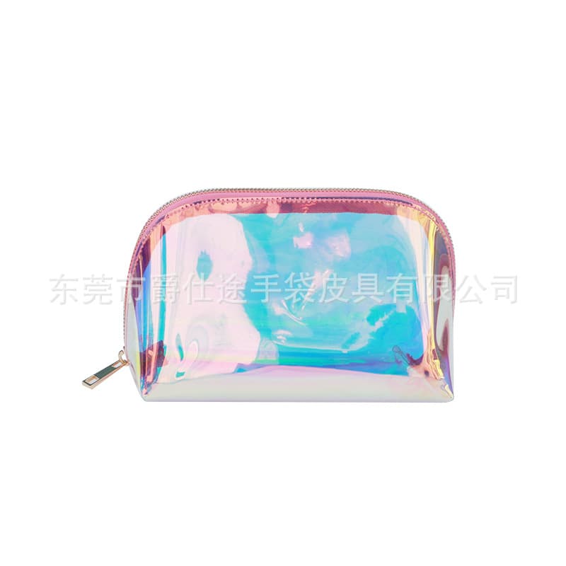 European and American style iridescent PVC cosmetic bag, waterproof laser PVC storage bag, popular online laser iridescent cosmetic bag