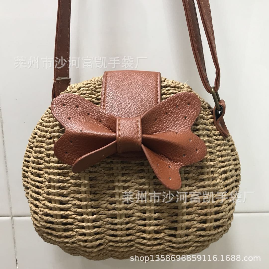 2020 New Retro Women's Bag Crossbody Woven Straw Shell Bag Paper Rope Handwoven Bag Casual Bag