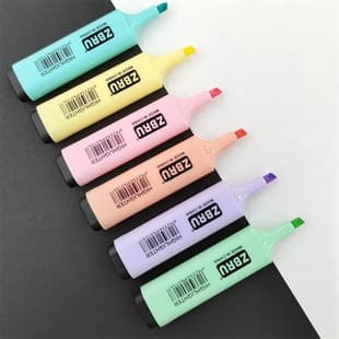 Macaron Color Single-Head Highlighter Marker Pen for Students, Journaling, Colorful Marker, Office Fluorescent Pen