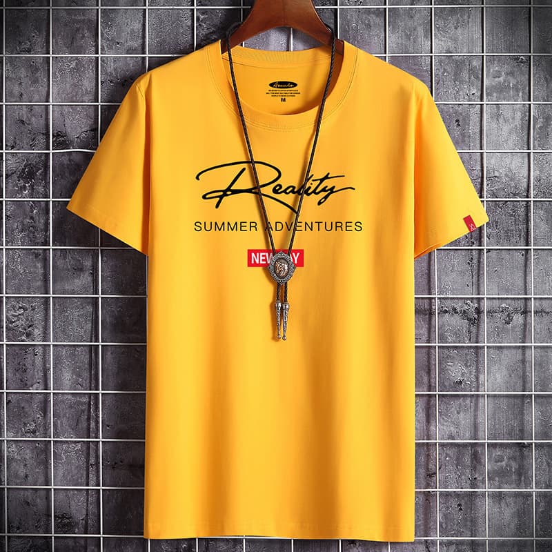 Summer Short Sleeve T-Shirt Men Wholesale Round Neck Trendy Tee Half Sleeve Men's Clothing Undershirt Factory Wholesale Drop Shipping