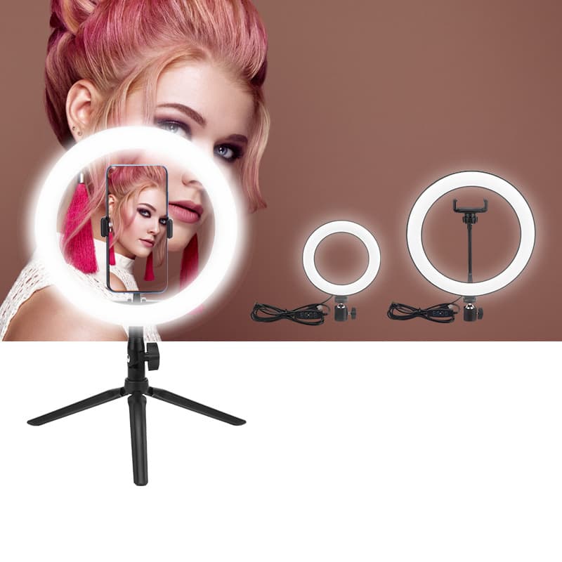 Factory Stock Live Beauty Tool, Stall Light with Fill Light, Phone Stand Ring LED Light for Selfies