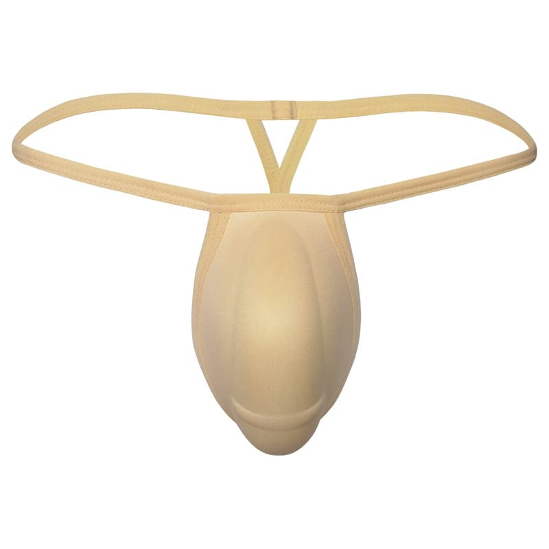 European and American Men's Sponge Cup Underwear 3D Contour Soft Breathable Thong Sexy GAY