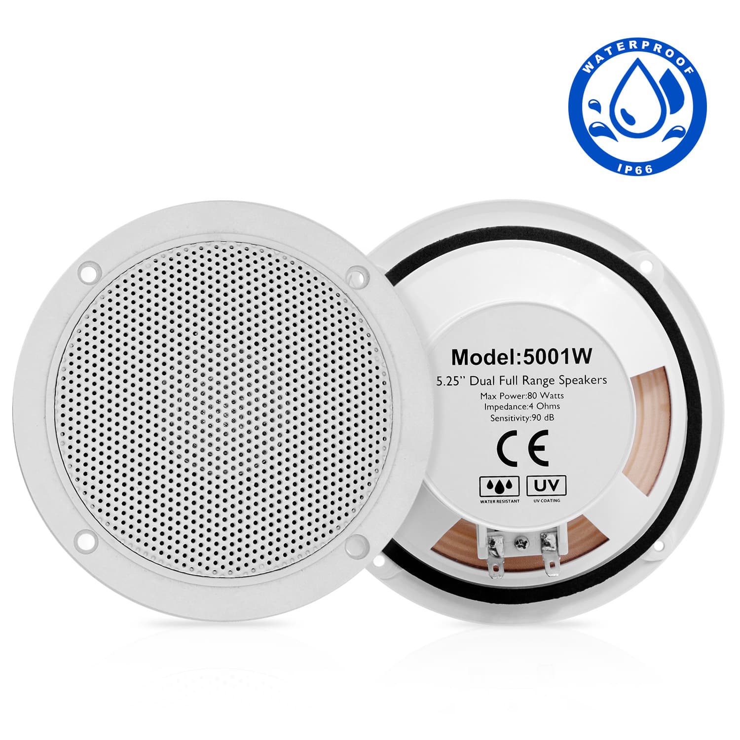 5-inch Waterproof Outdoor Yacht Speaker, Speedboat Car Truck RV Yacht Ship Motorboat Fishing Boat Accessories
