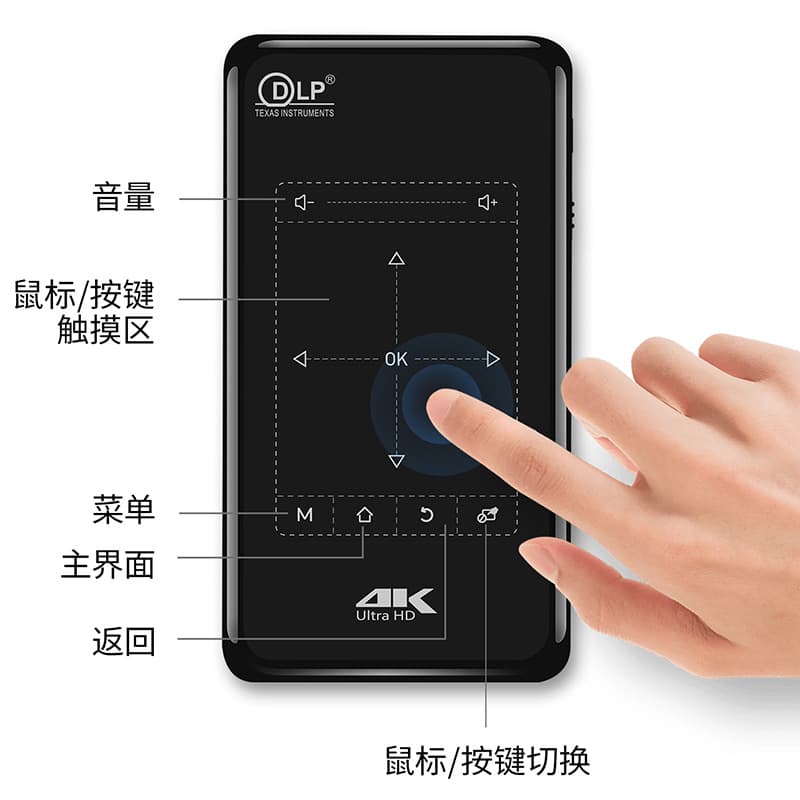 New 8G Projector Factory Home Small Android 9.0 Smart HD Screenless TV Projector