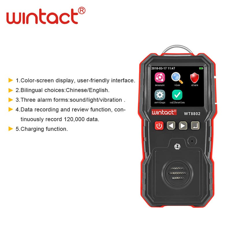 Biaozhi GT8221 Huitianyi WT8802 Hydrogen Sulfide Gas Detection Alarm H2S Concentration Detector Monitor