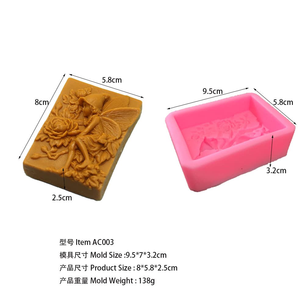 AC003 Angel Handmade Soap Liquid Silicone Mold Cake Decoration Mold Essential Oil Cold Process Breast Milk Soap Mold