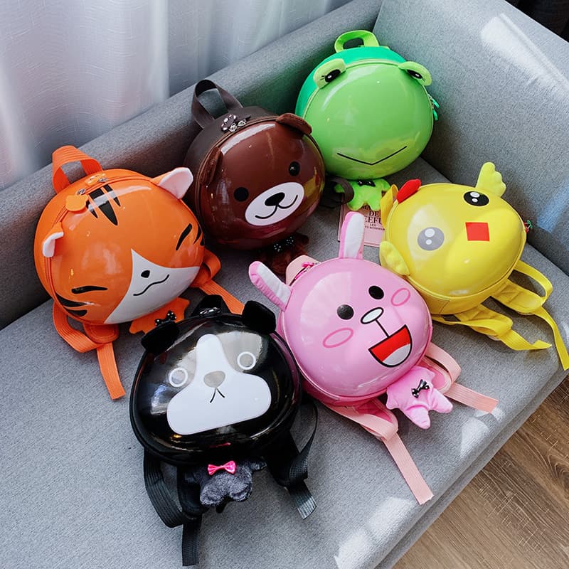 2020 New Cute Cartoon Eggshell Backpack for Children, Animal Style, Elementary School Student Backpack, Kindergarten Kids Backpack