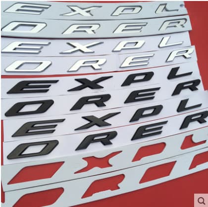 Suitable for Ford Explorer front hood car logo special front letter EXPLORER body sticker logo