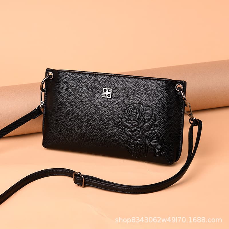 Factory Direct Soft Leather Women's Bag 2020 New Spring Summer Casual Versatile Middle-Aged Mom Crossbody Bag Grocery Handbag
