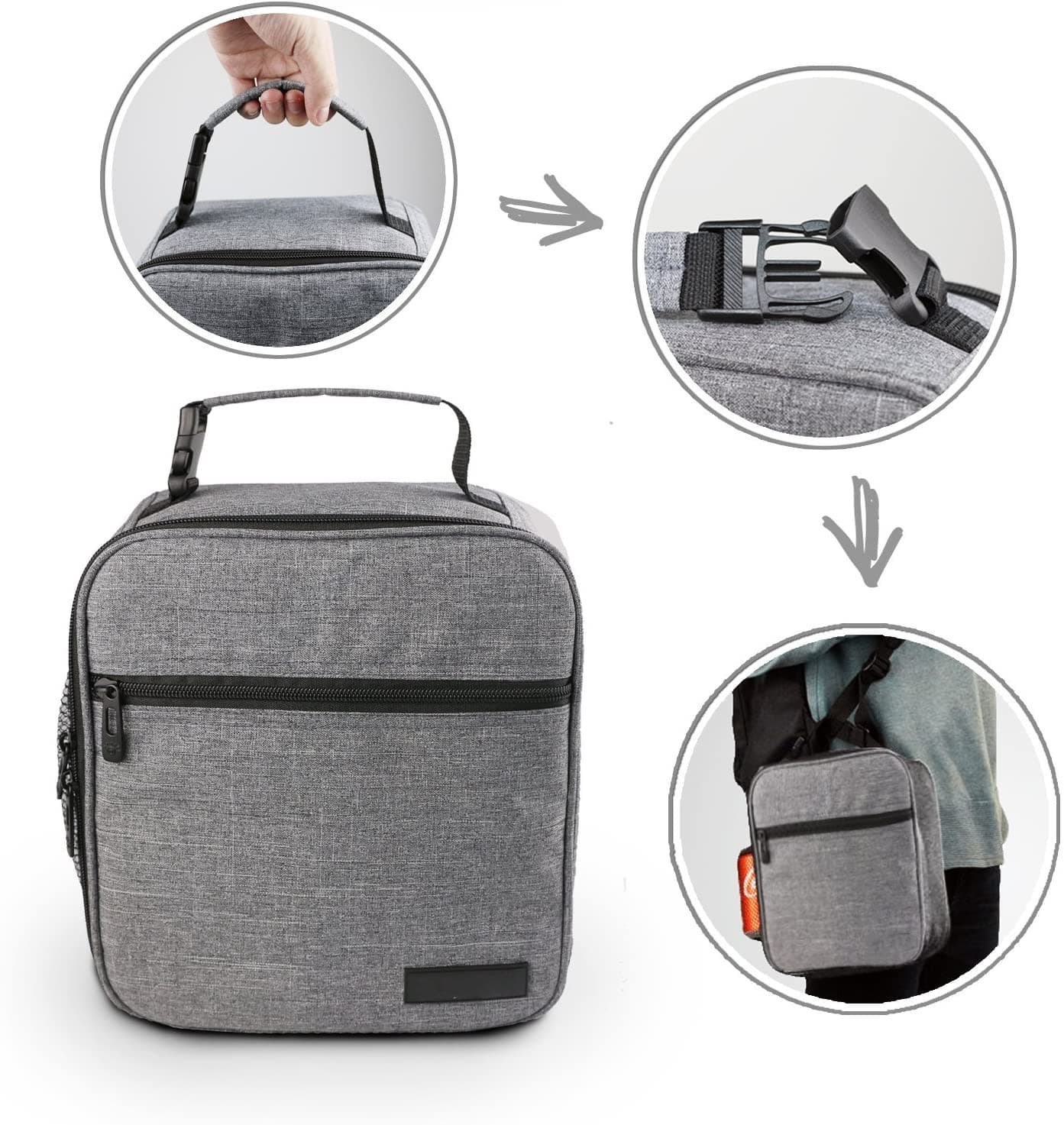 Amazon New Lunch Bag Waterproof Insulated Storage Bag Thermal Lunch Box Outdoor Picnic Bag Handheld Lunch Tote