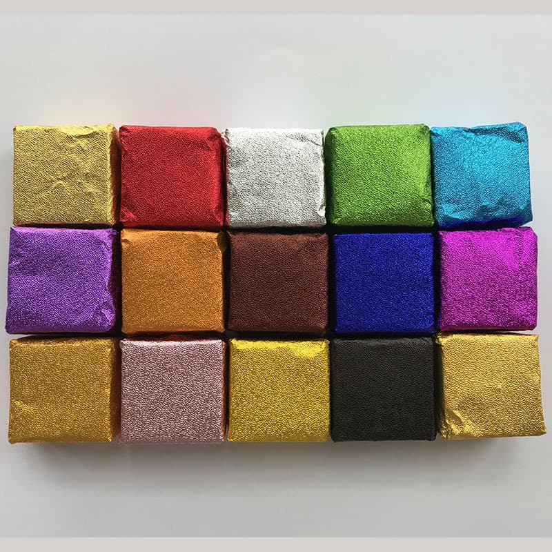 Colored Tin Foil, Gold Silver Orange Peel Texture 12*12cm Small Citrus Tea Red Black Sugar Sesame Ball Packaging Aluminum Foil