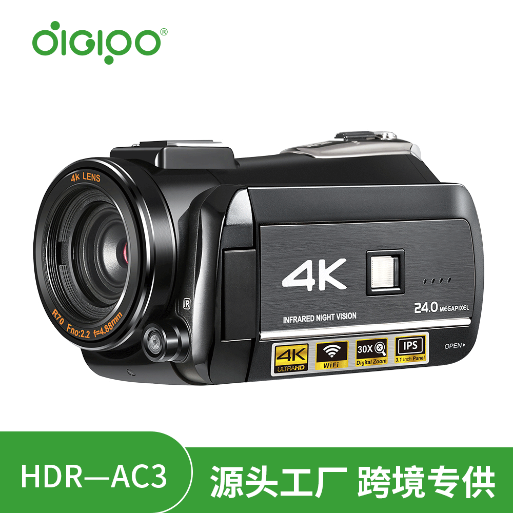 4K Ultra HD Camcorder DV Video Live Streaming 24MP WiFi Night Vision Full HD