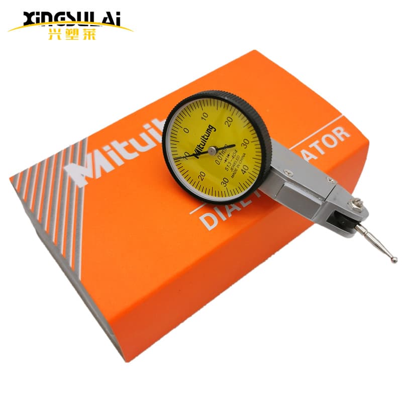 Lever dial indicator 0-0.8mm small calibration head, lever indicator probe, indicator needle, magnetic base, high precision