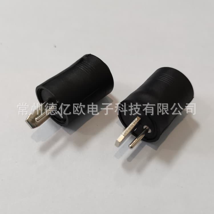 No-tail speaker plug, solderless, no-tail adapter, black two-pin 2p professional speaker plug, 2-pin Din connector.