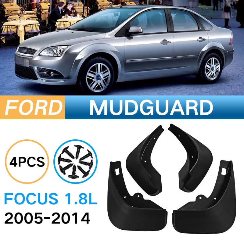 Ford Focus 1.8L 2005-2014 Special Mudguard Car Fender Black Soft Plastic Mud Flap for Automobile Anti-sand Stone Scratch Protection