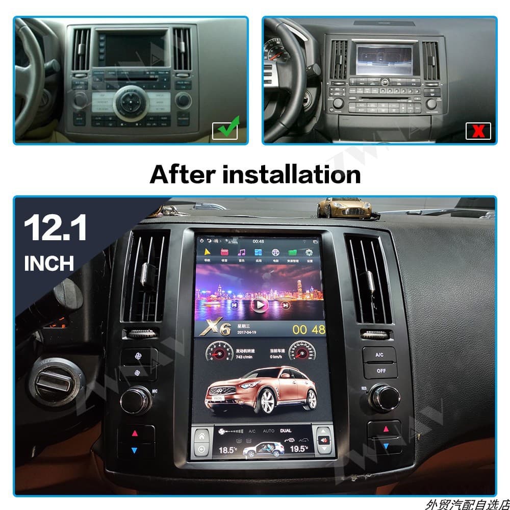 Large Screen Navigation for Infiniti FX35 FX45 with CarPlay