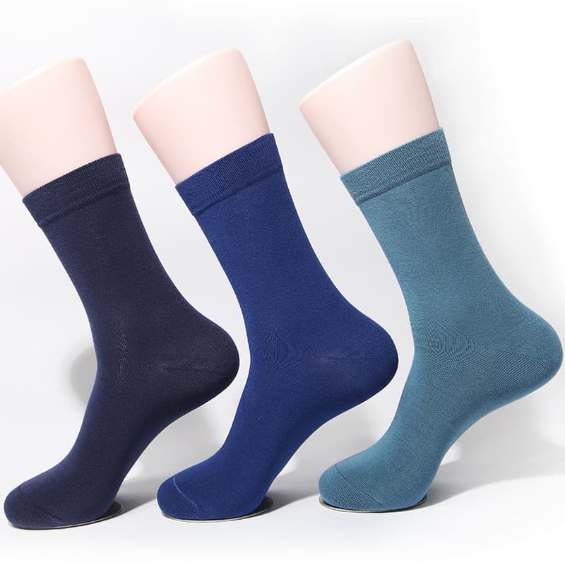 Brand Sock Factory Customizable Solid Color Cotton Long Casual Socks OEM Antibacterial Odor-Resistant Men's Dress Shoe Socks