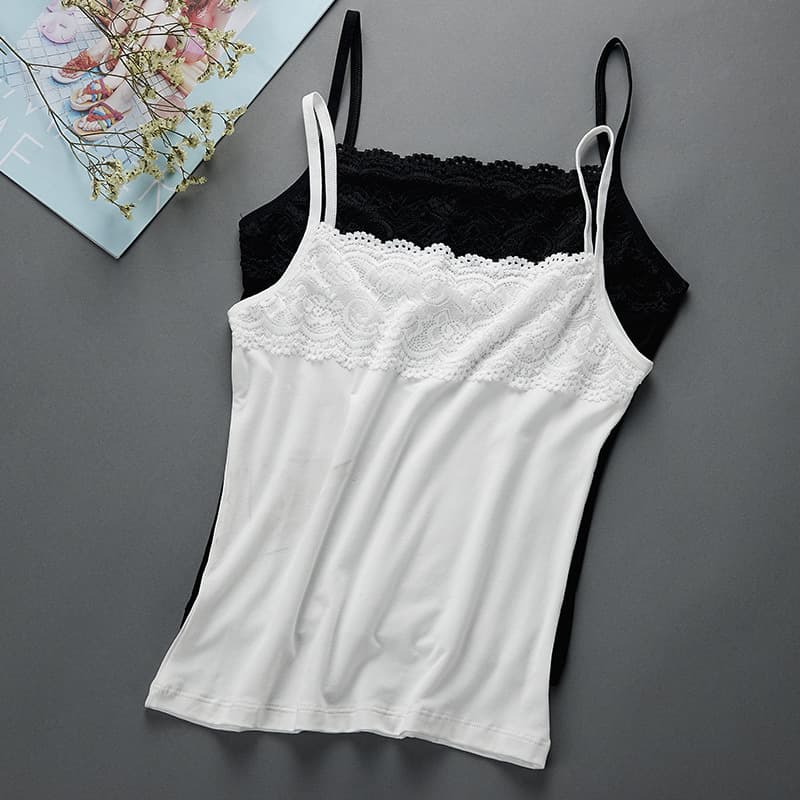 Modal Tankvest Large Size Women's Summer Slimming Lace Edge Factory Wholesale Women's Style Tankvest For Internal Wear
