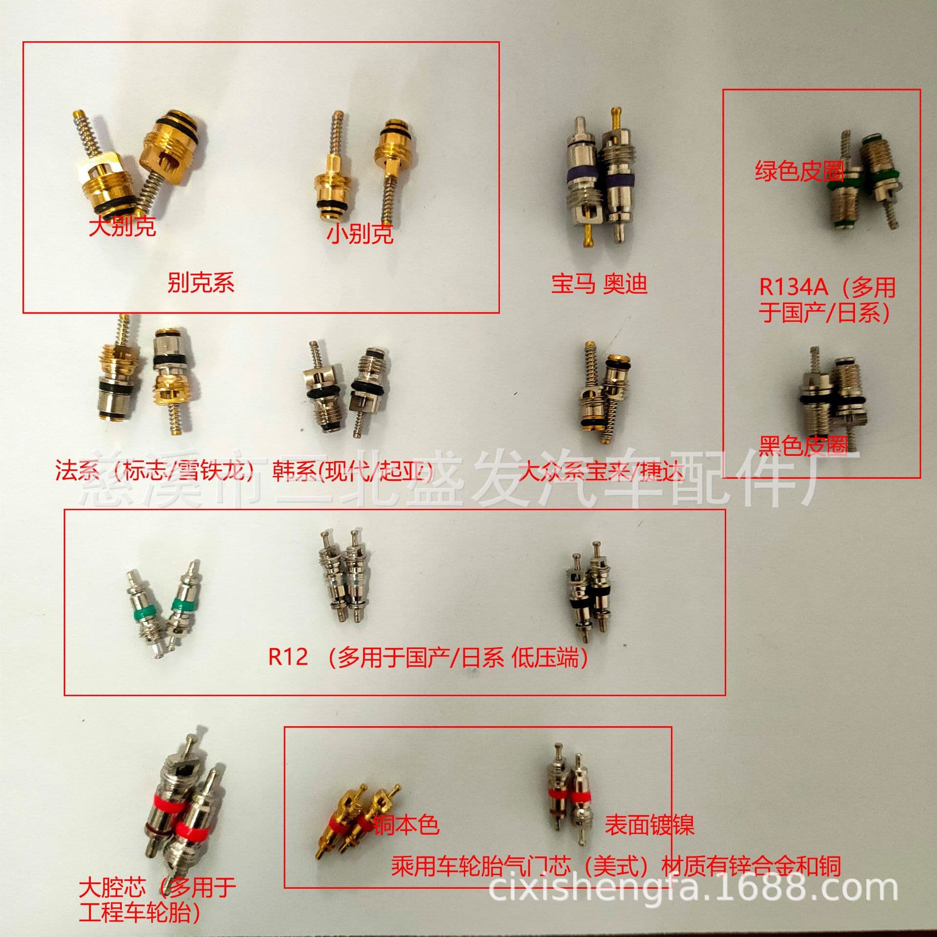 Home & Auto AC Valve Core R134a All Vehicle Series Valve Core