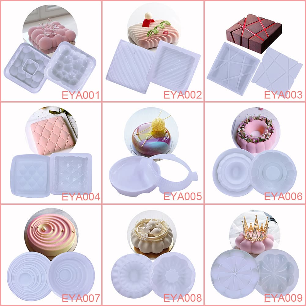 Silicone Fruit Cake Mold, Creamy White, French Style 3D Heart, DIY Steamed Cake Baking Mold