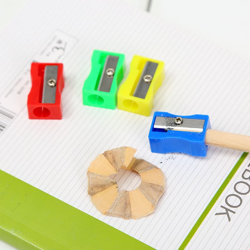 Plastic square small pencil sharpener student children stationery foreign trade wholesale