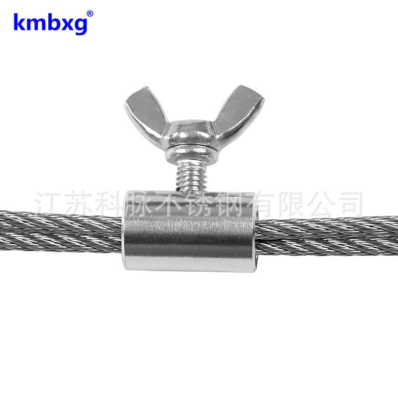 304 stainless steel butterfly buckles, hand-tightened clamps, wire rope lock heads, single-strand butterfly screws, round hole locks, and clamps.
