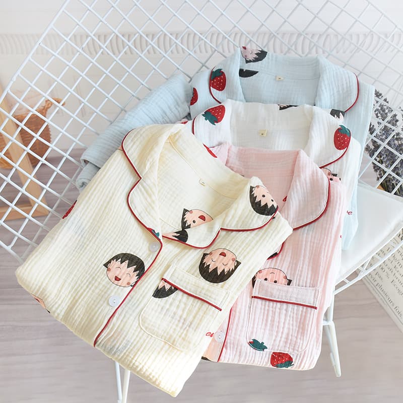 Maternity Nightgown Women's Plus Size Nursing Sleepwear Washed Cotton Homewear Pleated Fabric Breastfeeding Set Maternity Sleepwear