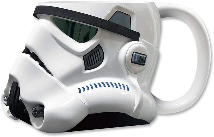 Star Wars Stormtrooper Ceramic Coffee Mug, Anime Ceramic Cup with Lid, 3D Helmet Design