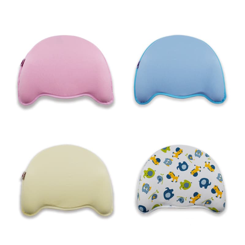 Factory wholesale pure cotton baby pillows for 0-3 year olds to correct head shape and prevent flat head. Memory foam baby pillows.